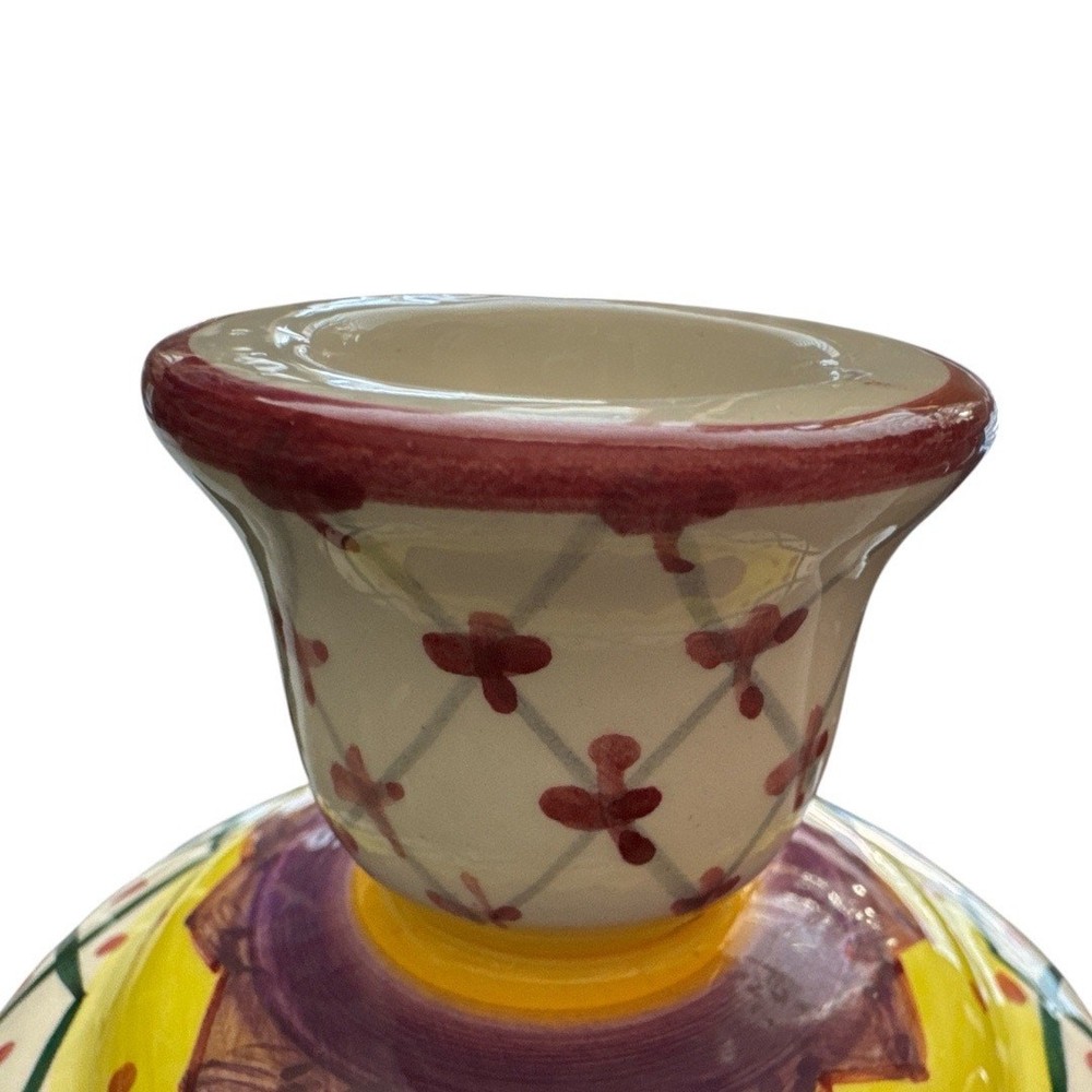 Colorful Boho Unique 3” Tall Candle Holder