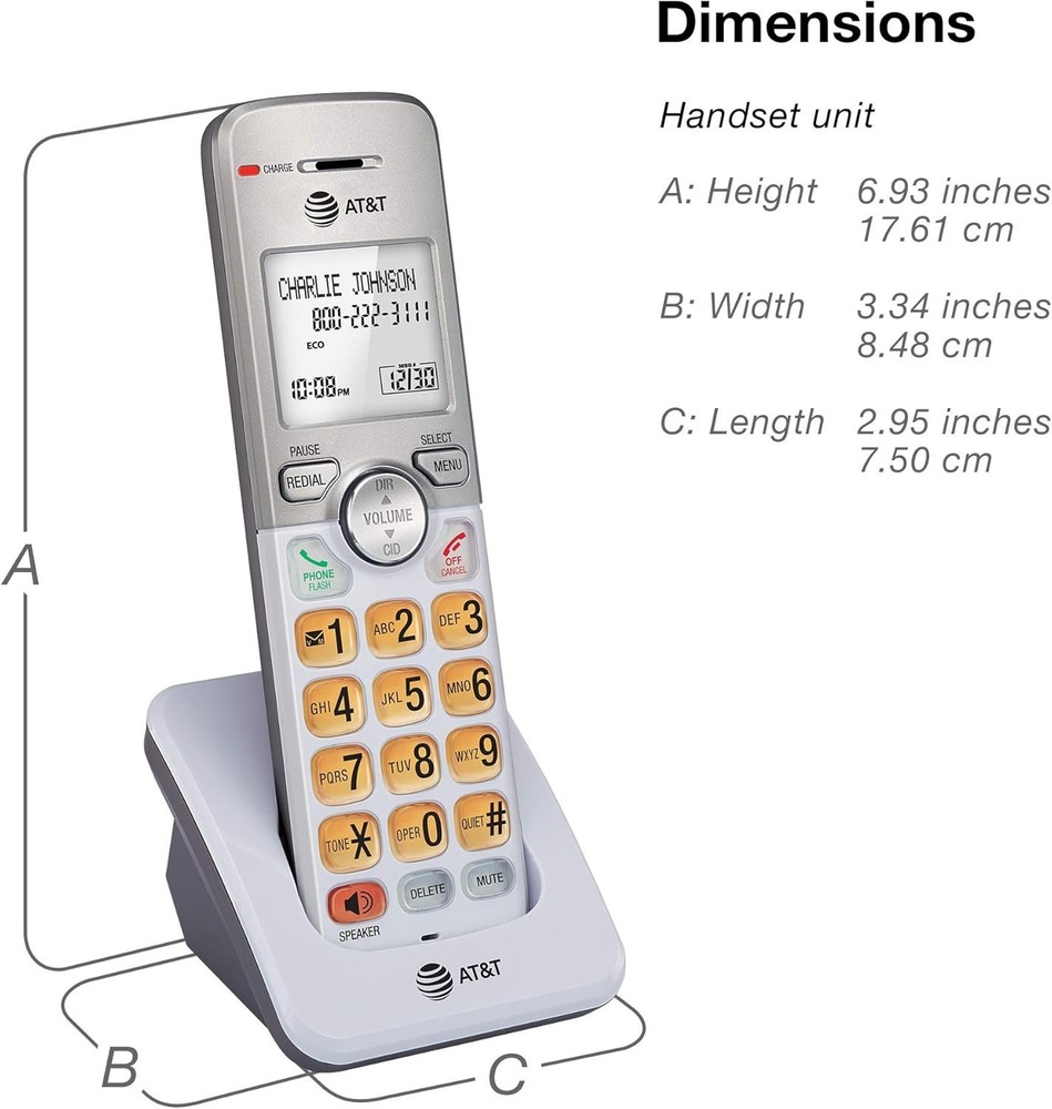 Long-Range Cordless Phone with Three Handsets and Secure Sound Technology