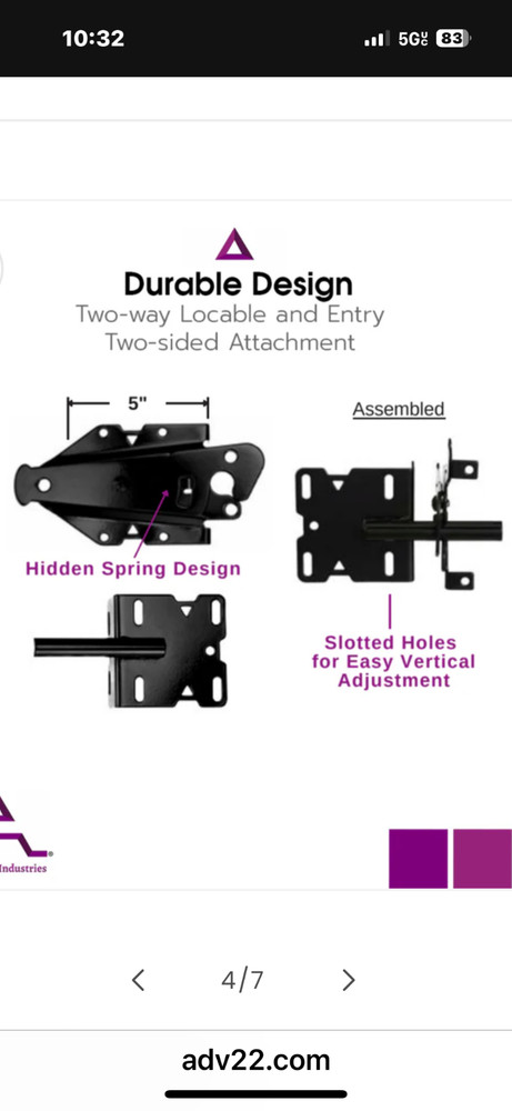 gate latch for pvc gates