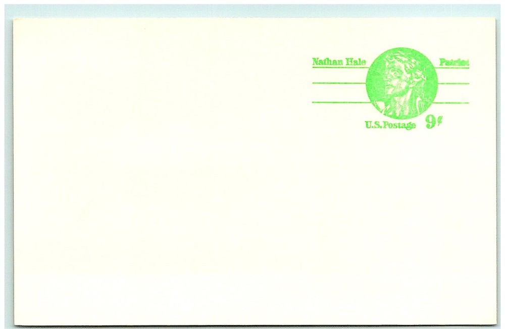 S02-2803, *UX28, NATHAN HALE, POSTAL CARD,