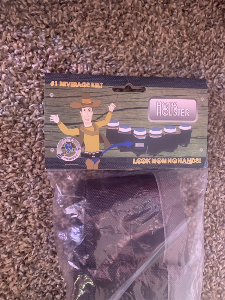 Beer Hops Holster Can Belt 6 Pack Beverage Adjustable