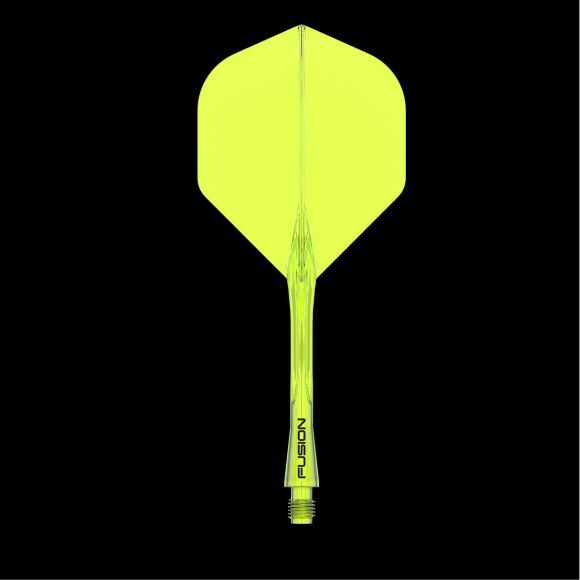 Winmau Fusion Integrated Flight & Shaft Solid Fluorescent Yellow Medium
