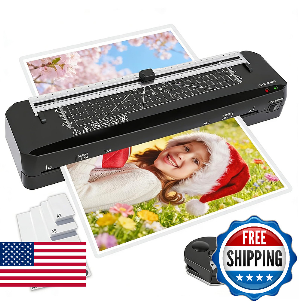Laminator, A3 Laminator Machine with Built-in Trimmer, 70 Seconds Quick Warm-Up,