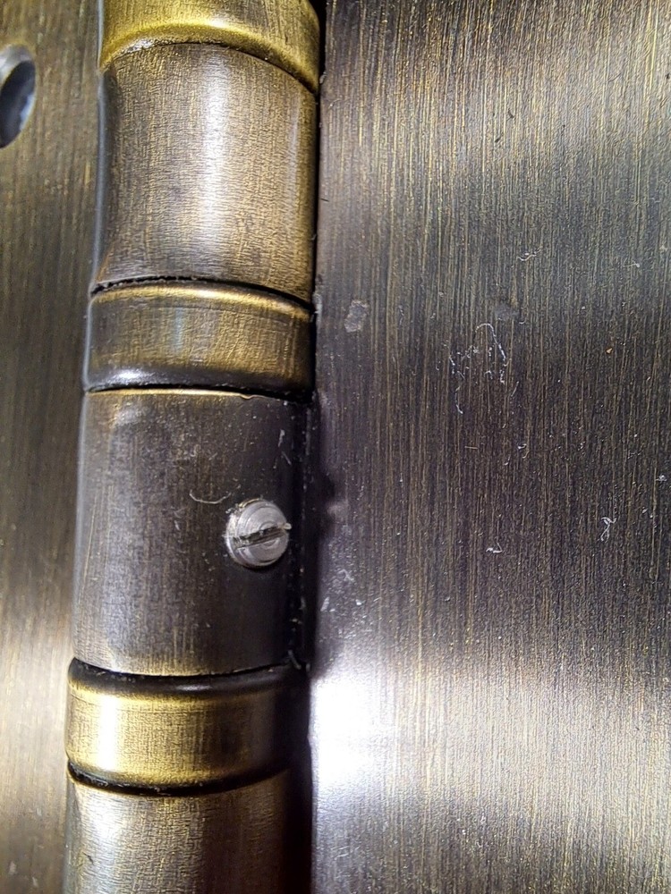 4-1/2 x 4-1/2 Heavy Bronze Stanley Hinges Security NOS