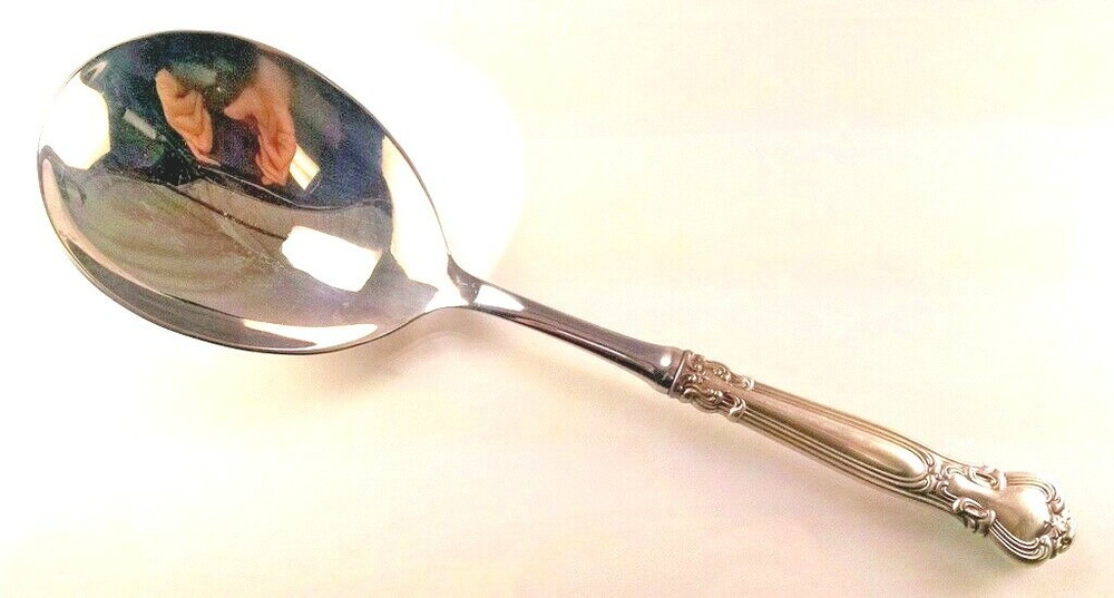 GORHAM CHANTILLY STERLING SILVER LARGE HOLLOW HANDLE SERVING SPOON - 11"