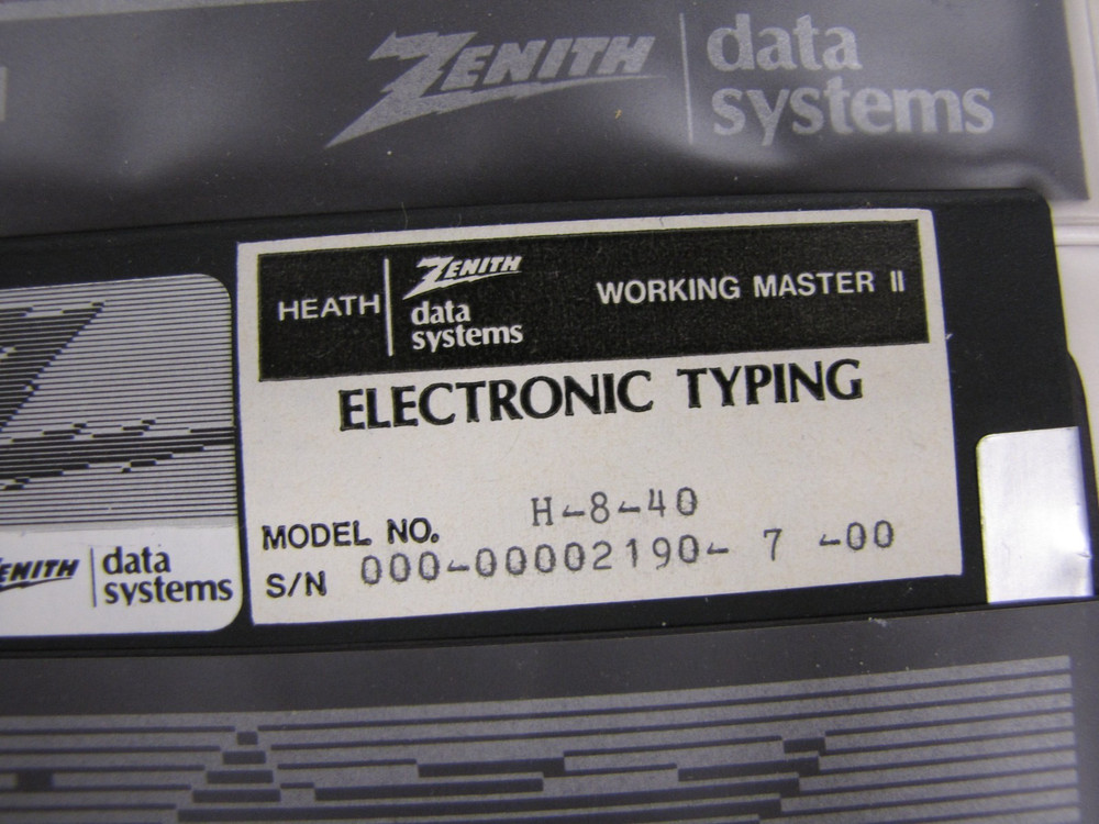 Zenith Data Systems Word Processing Electronic Typing Auto Scribe Manual w/Disks