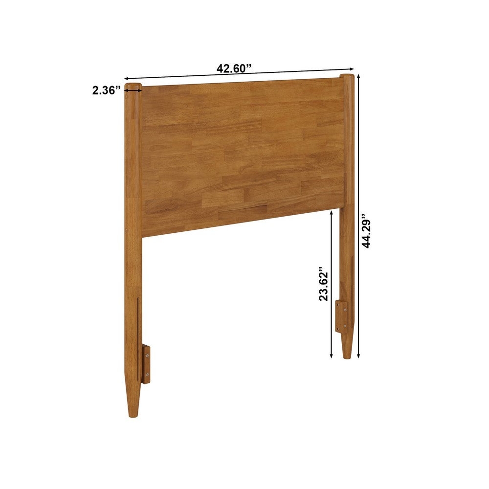 Pasadena Twin Solid Wood Panel Headboard in Light Toffee