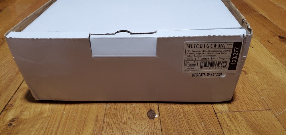 Commercial Wet Location Exit And Emergency Light Combination Single Face GREEN