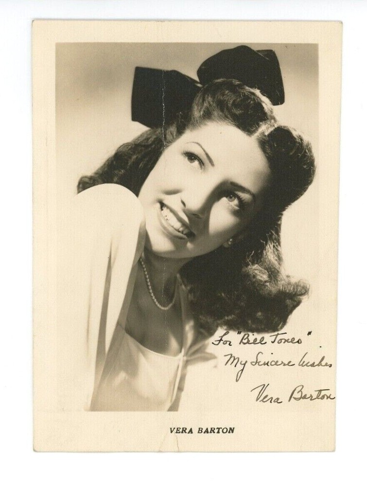 Vera Barton Singer Original Press Photo Signed circa 1940