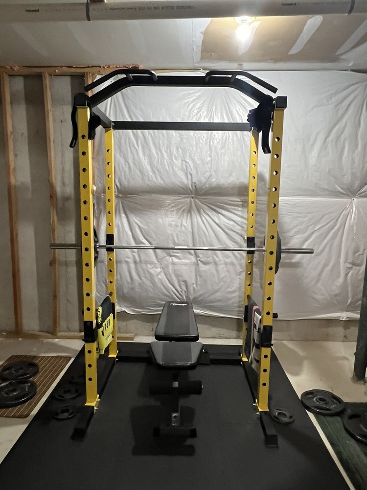 Power Cage + Barbell and 300lbs