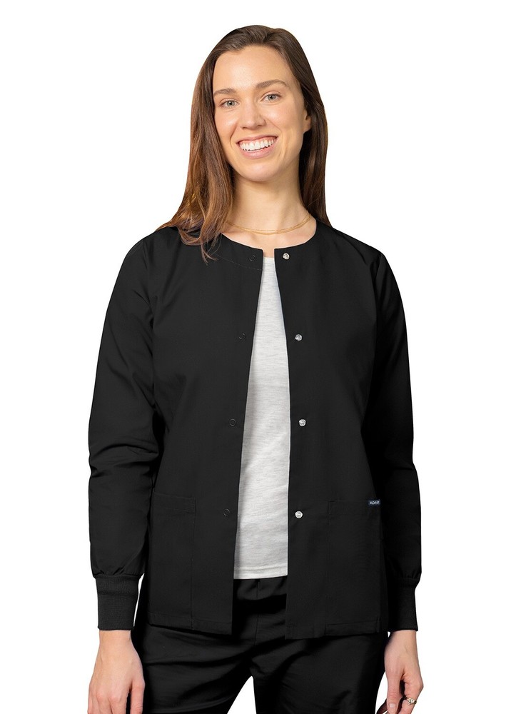 Adar Universal Women's Scrub Set - Warm-Up Scrub Jacket Elastic Pull-On Pants