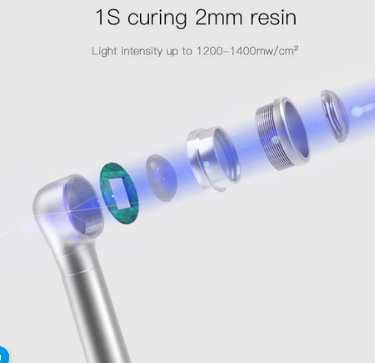 One Sec. LED Curing Light Cordless 360° Rotating Head