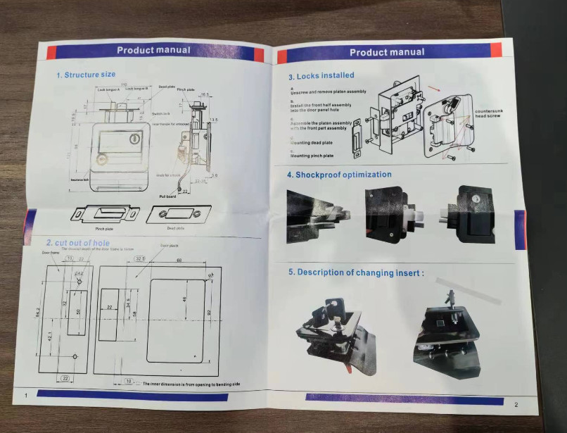 Black RV Paddle Entry Door Lock Latch Handle Knob Deadbolt NEW Camper Trailer
