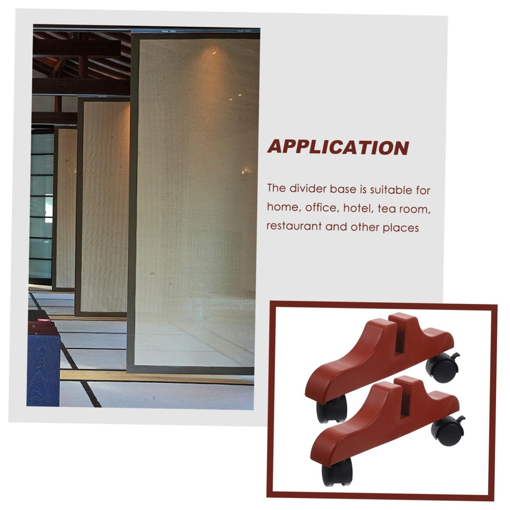 2pcs Screen Mobile Base Freestanding Wall Divider Screen Panel Feet Room Divi