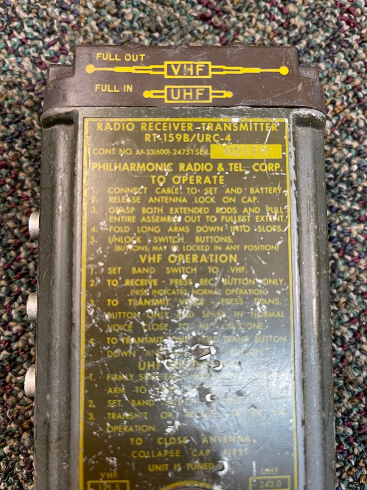 1952 Rescue Radio Receiver Transmitter RT-159B/URC-4