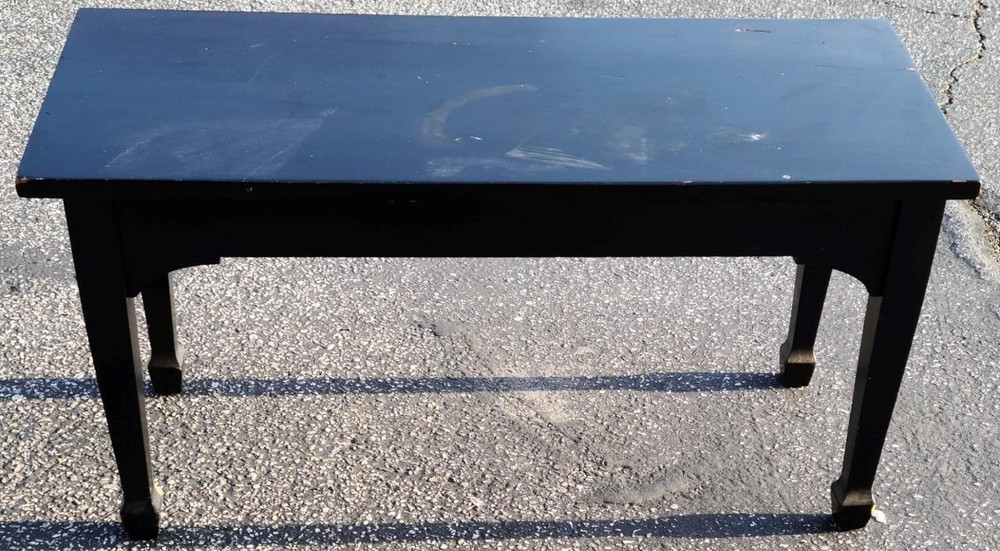 Classic Solid Wood Piano Bench – Black Finish – Haunting Hand-Crafted Art Inside