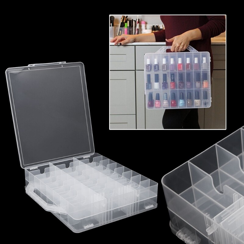 48 Lattice Polish Holder Display Container Storage Box for