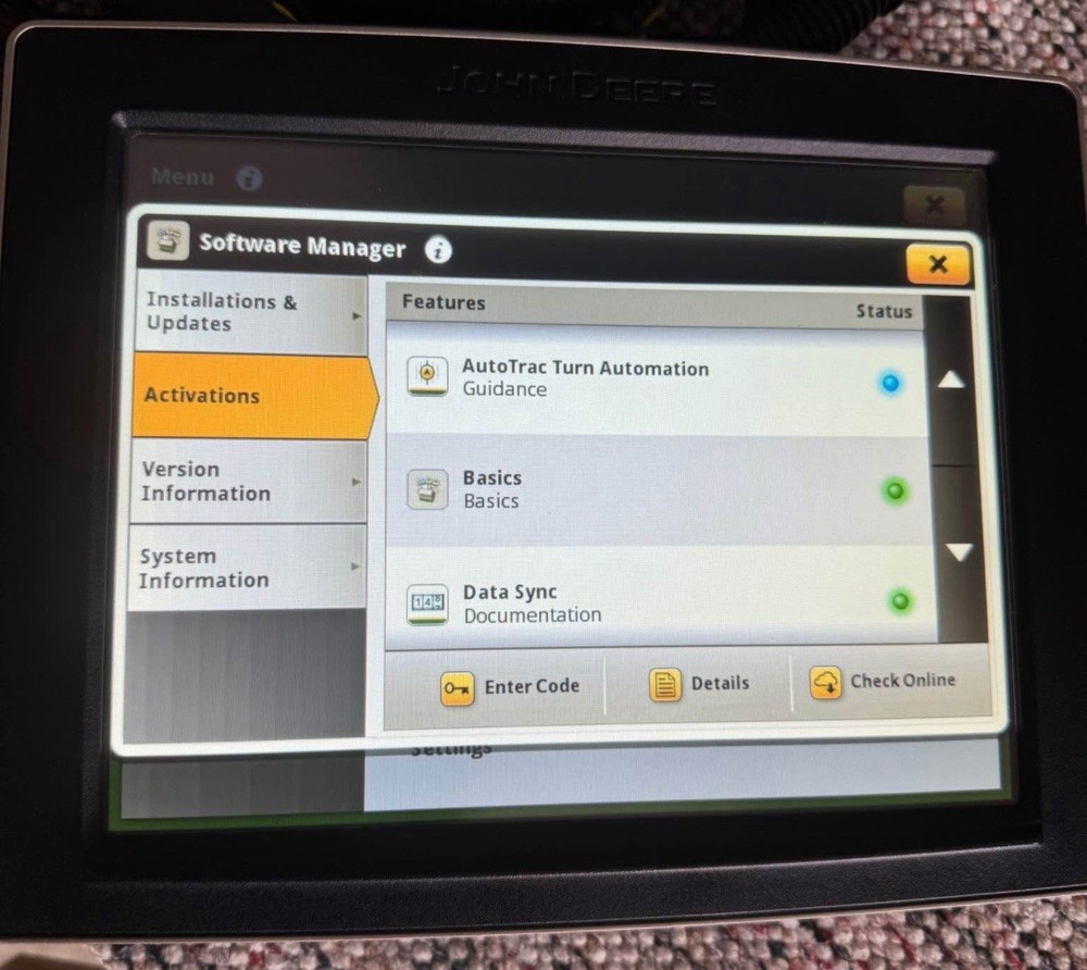John Deere Gen4 4640 Display with Permanent Autotrac Activation