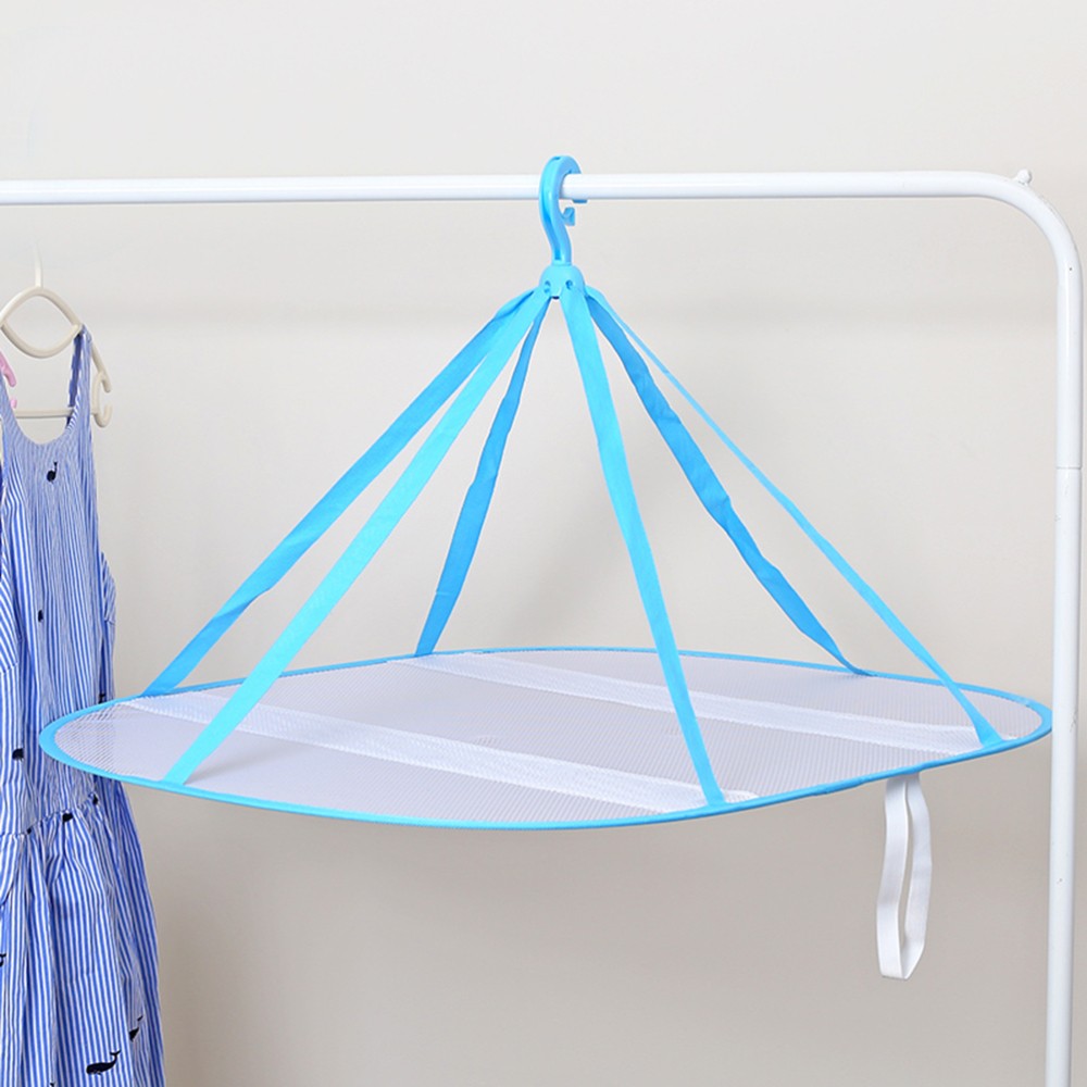 Space Saver Clothes Basket Drying Rack with Net Foldable Folding for