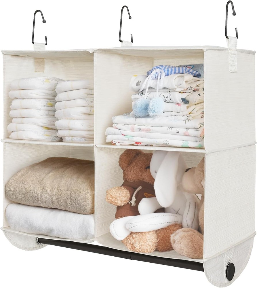 Hanging wardrobe storage rack 4-compartment wardrobe storage rack