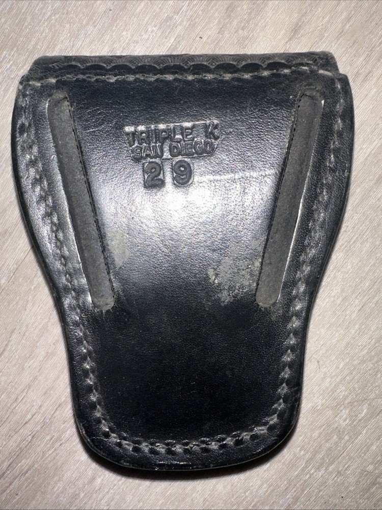 Triple K 29 Basketweave Leather Handcuff Case