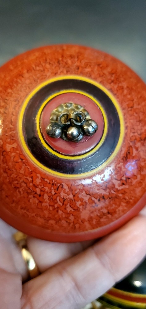 2 Old, Round, Lacquer Boxes