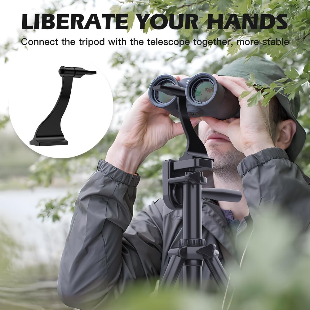 Binocular Tripod Adapter-Binocular Mount 1/4 Inch Aluminium Threading MountTr...