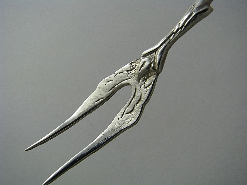 HAZORFIM SILVER FORK OLIVE PICK LEMON FORK 800 Silver Middle East Israel ca1960s