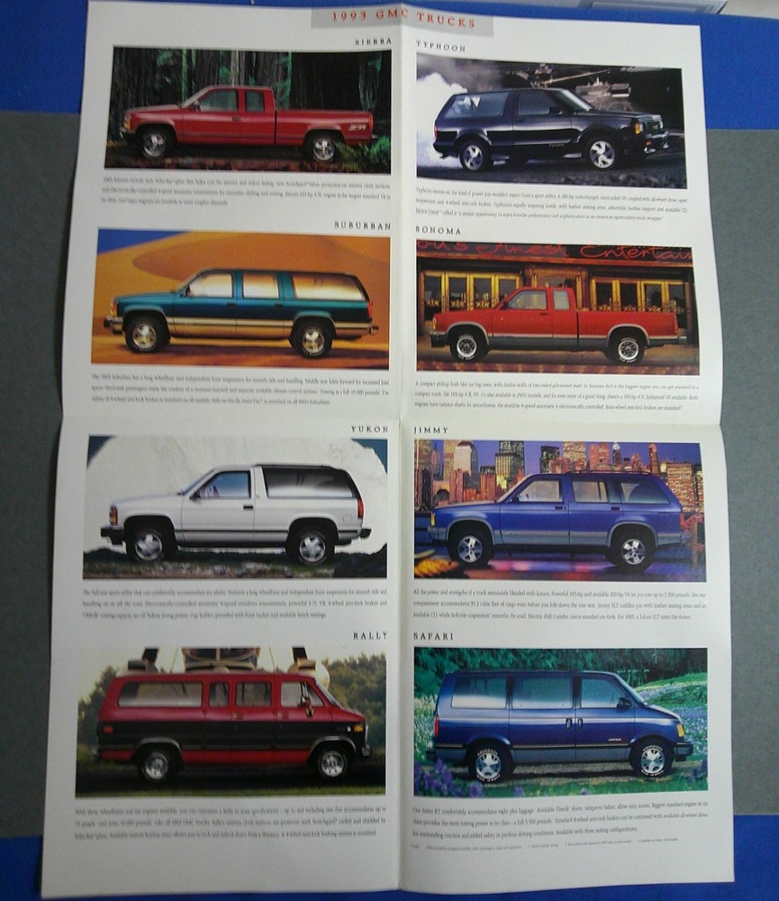 1993 GMC Trucks Sales Folder