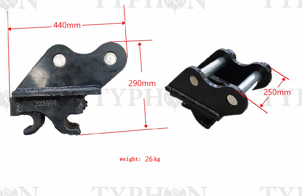 2-3.5 Ton Mini Excavator Attachment Mechanical Quick Hitch Hook Quick Coupler