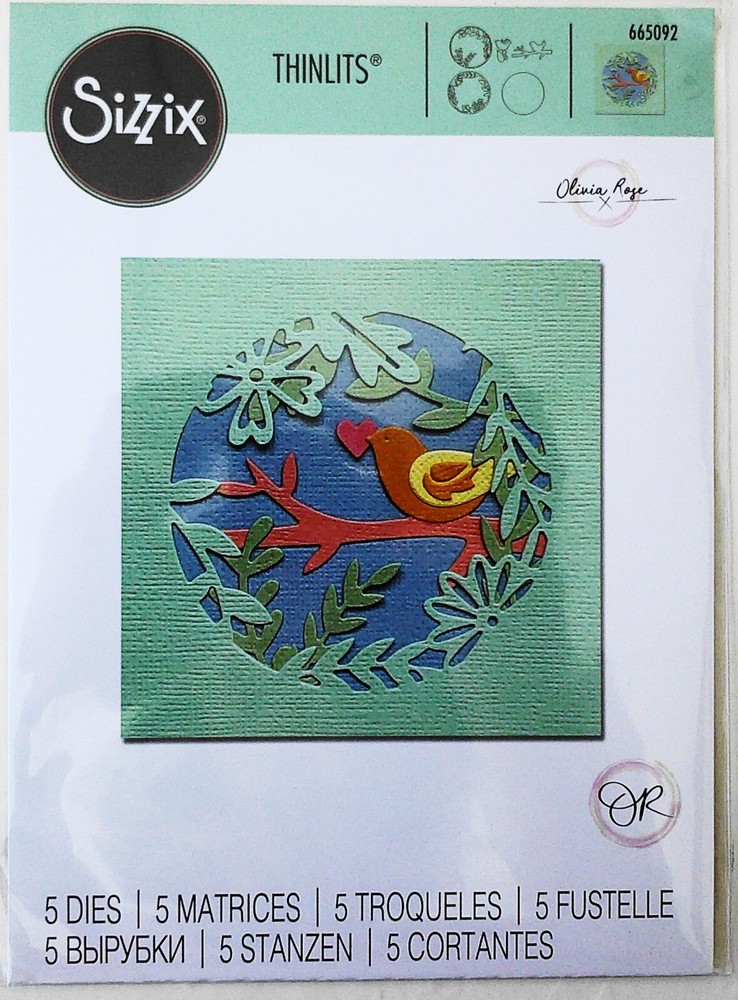 Sizzix Thinlits Olivia Rose Spring Layered Scene 5 Dies New