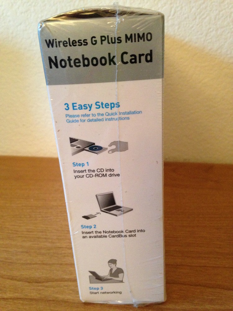 NEW Belkin Wireless G Plus MIMO Notebook Card Sealed New!