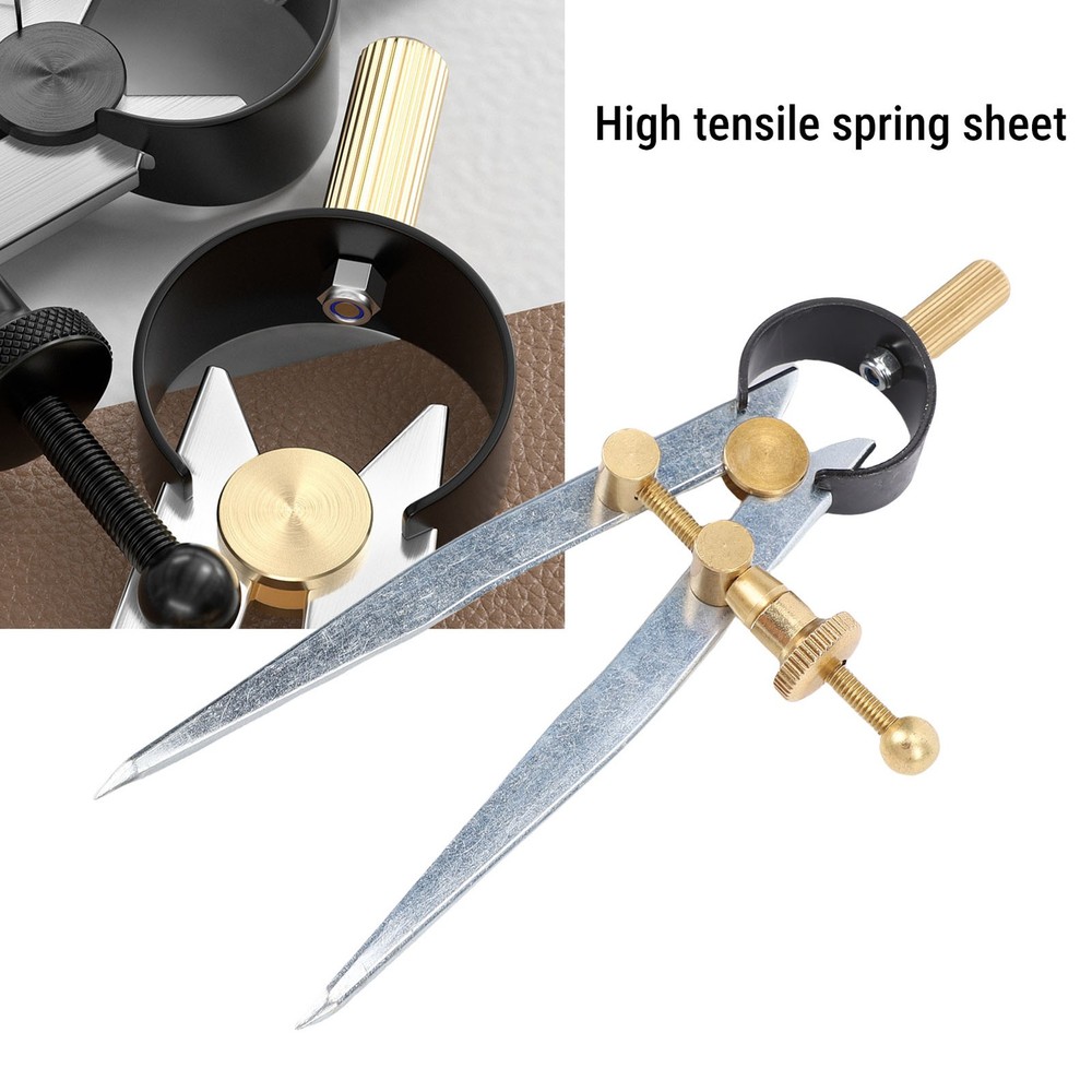 Adjustable Spring Wing Divider Caliper Hardened Steel Drawing Tool For Metalwork