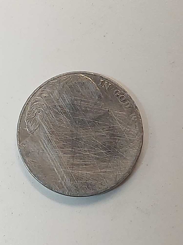 Jefferson Nickel     Partial  Blank  Planchet  error coin