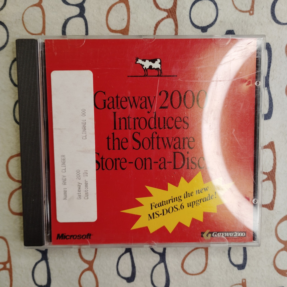 Gateway 2000 Software-Store-On-A-Disc 1993 Windows 3.1 PC CD-ROM w/ MS-DOS 6