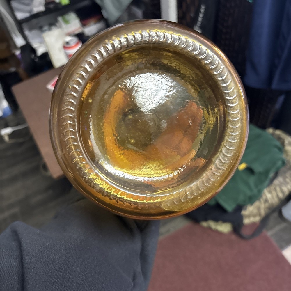 Vintage Amber Demijohn Bottle