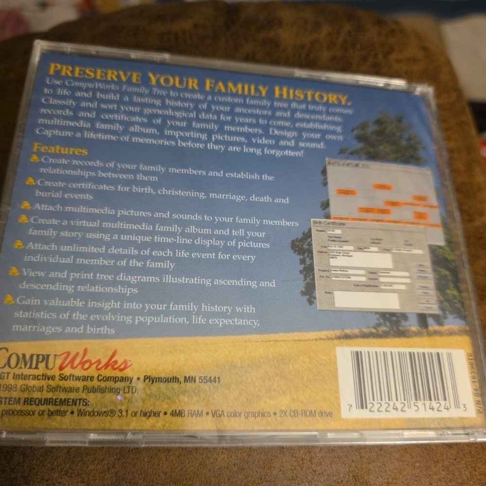 Compuworks Family Tree (PC CD-ROM, 1998)