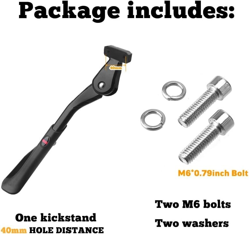 Adjustable Kickstand for Electric & Mountain Bikes
