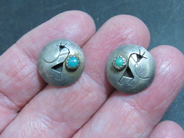 native american turquoise sterling earrings