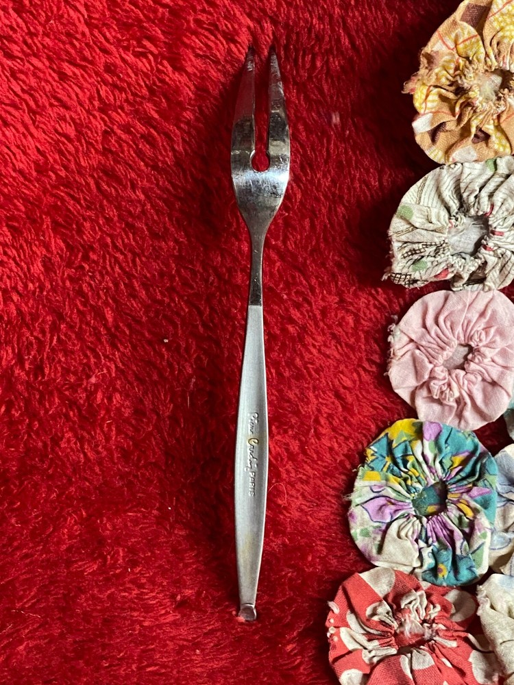 Pierre ? Paris Hors d'Ouevres Fork Mini Silvertone