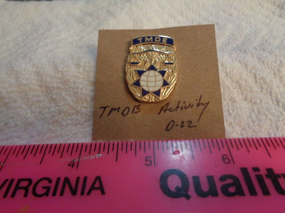 TMDE Activity D-22 Unit Crest, DI, DUI (DRAW#X9)