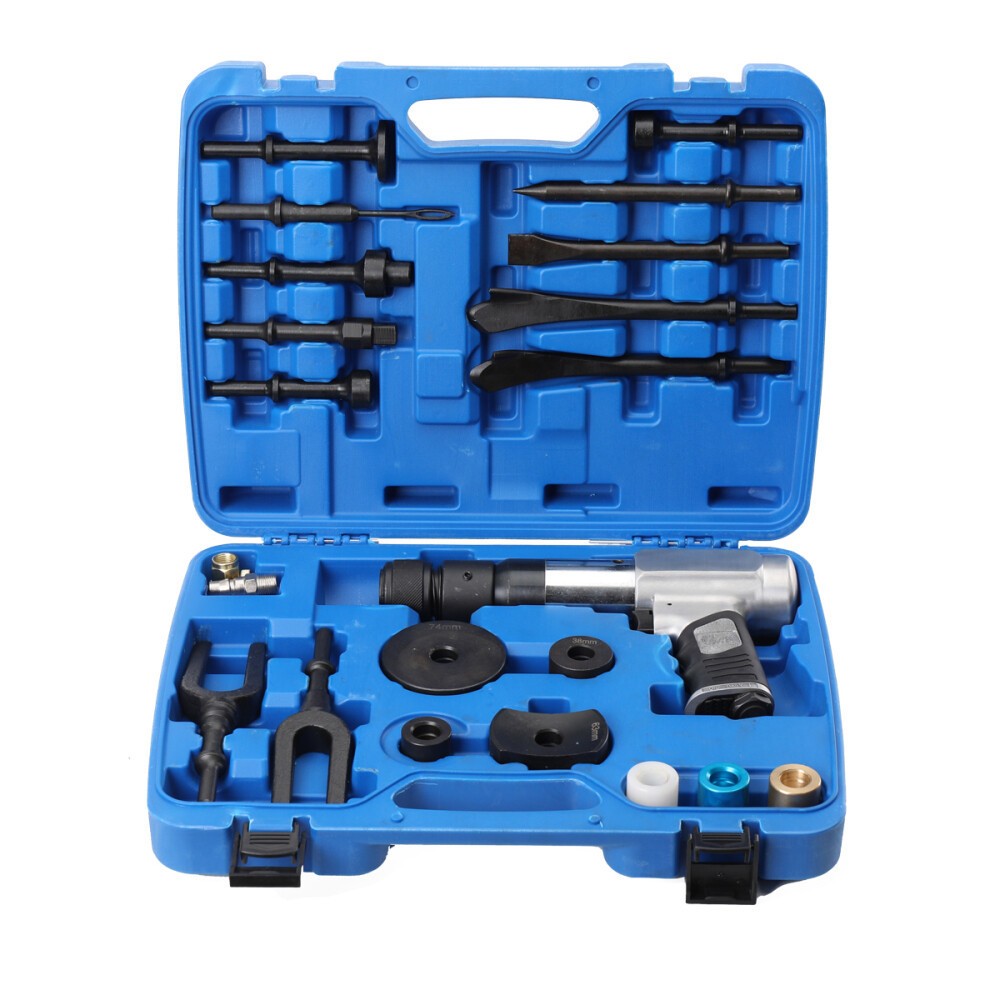 Multi-Functional Pneumatic Air Hammer Tool Set with Case & Chisel Kit Heavy Duty