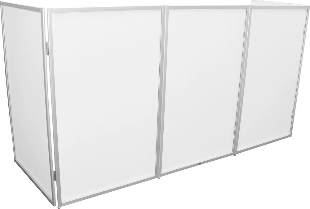5 Panel Silver Frame DJ Facade with Stainless Quick Release 180 Deg Hinges