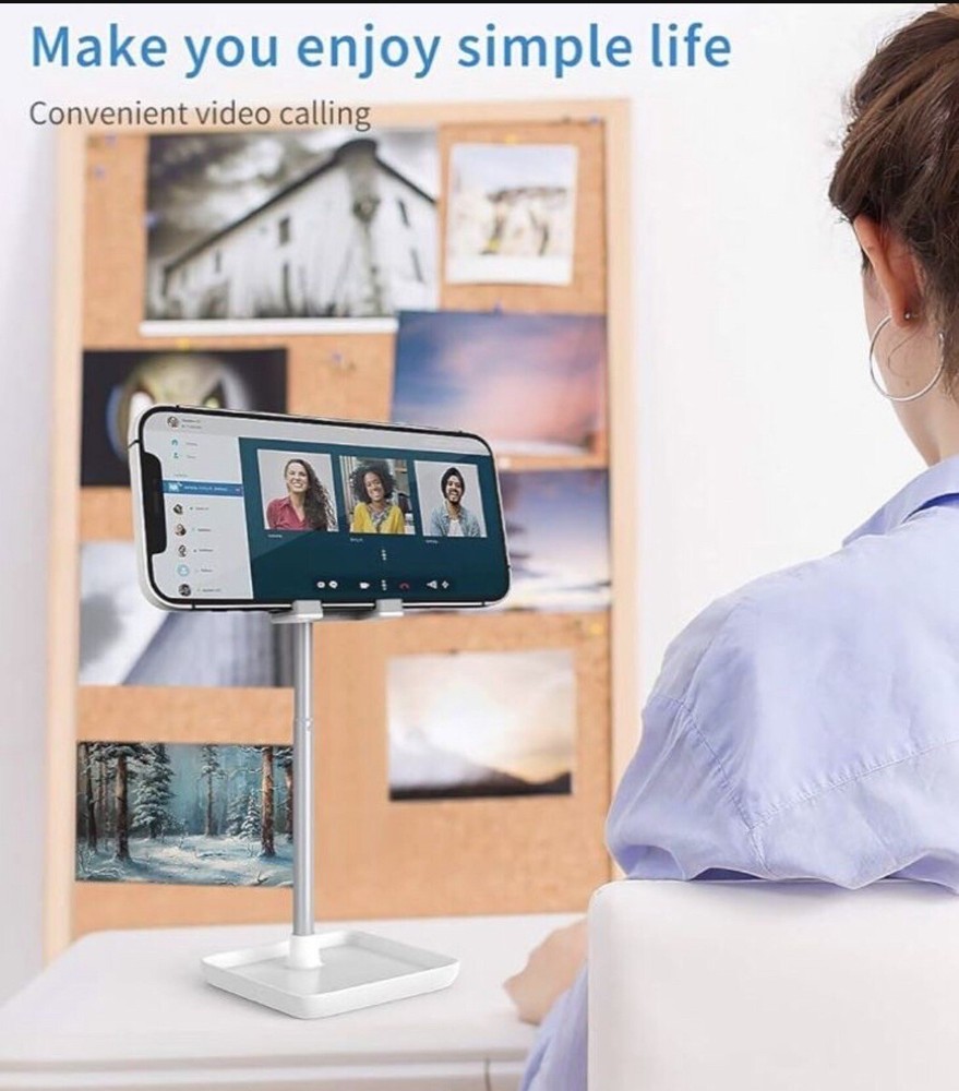 adjustable desk top stand cell phone holder