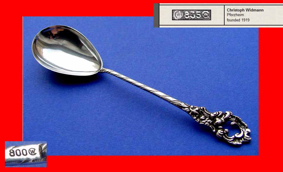 Beautiful Rococo Spoon, Christoph Widmann, 800 Silver A660