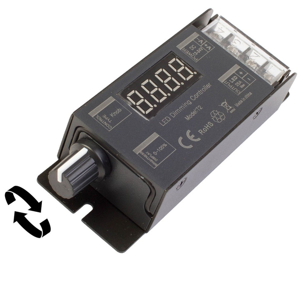 LED strip light dimmer, wireless remote switch controller support 12v 24v 300w