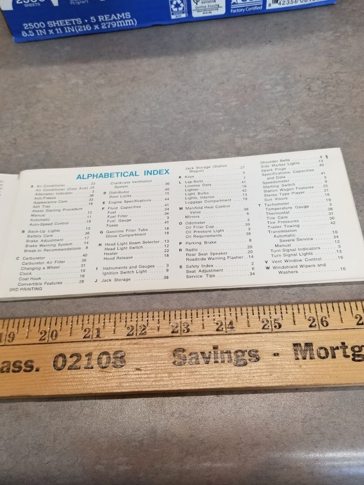 1968 Belveder Operating Instructions Manual