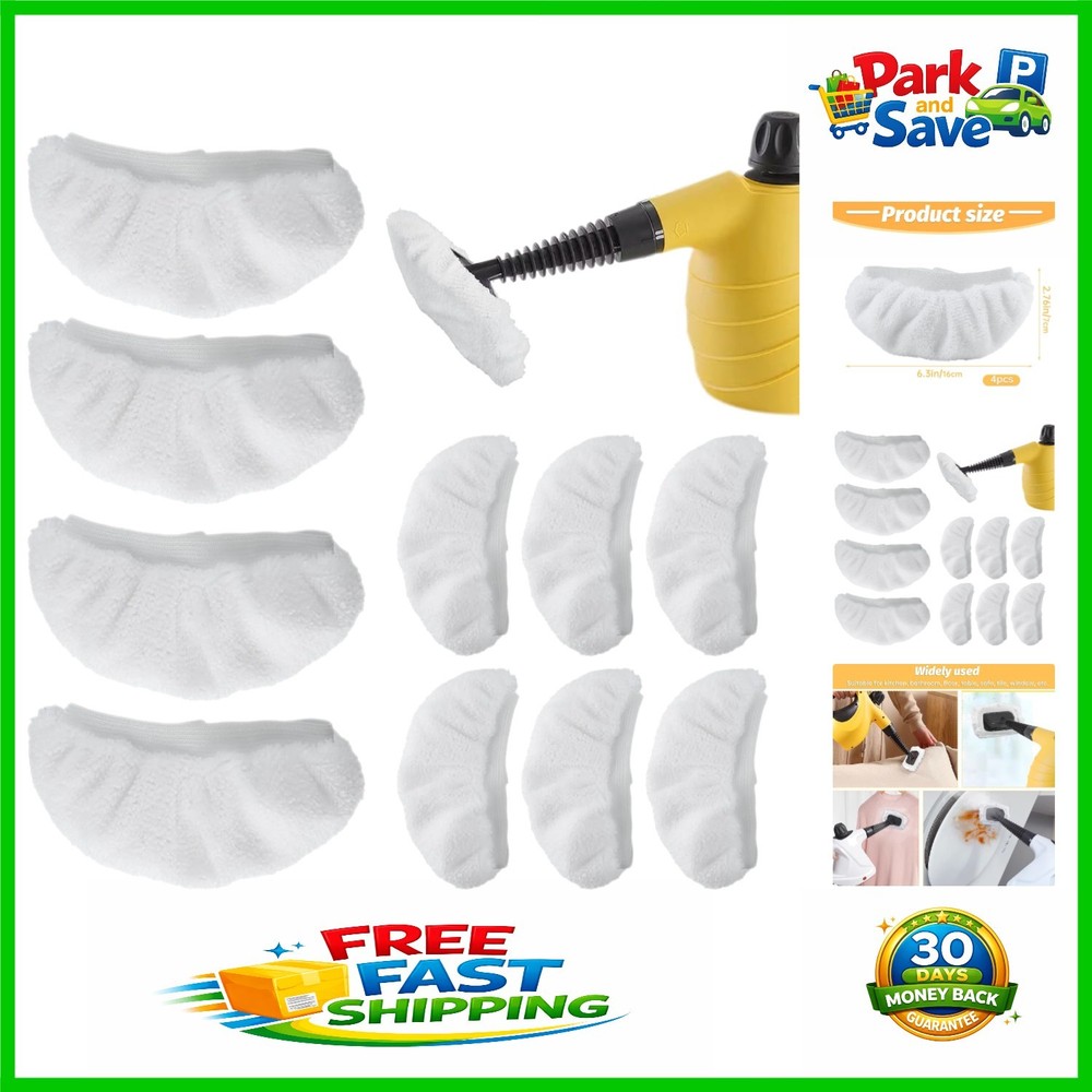 Multi-Surface Steam Cleaner Accessories - 10 PCS Eco-Friendly Microfiber Pads