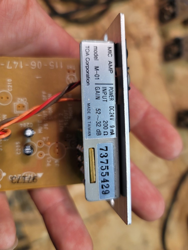 TOA M-01 Mic Amp Input Module Plugin 900 Series