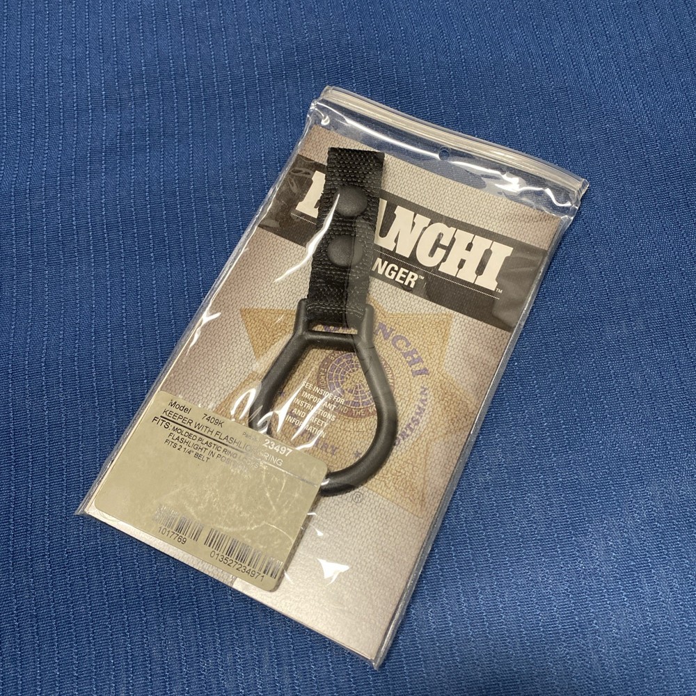 Flashlight Ring Bianchi Model 7409K Ranger Black Nylon Web.